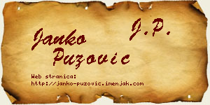 Janko Puzović vizit kartica